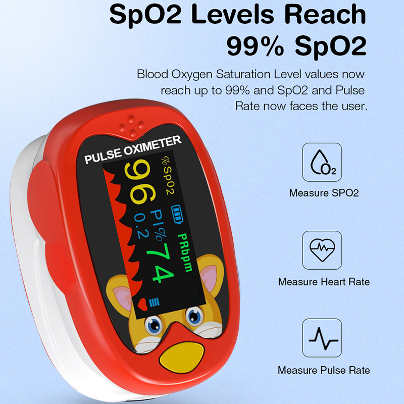 Pulse Oximeter Fingertip Rechargeable - Pulsossimetro da dito ricarica USB Display